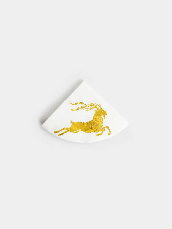 Салфетки бумажные, 33 см, 20 шт, Золотистый козел, Goat gold, image-0