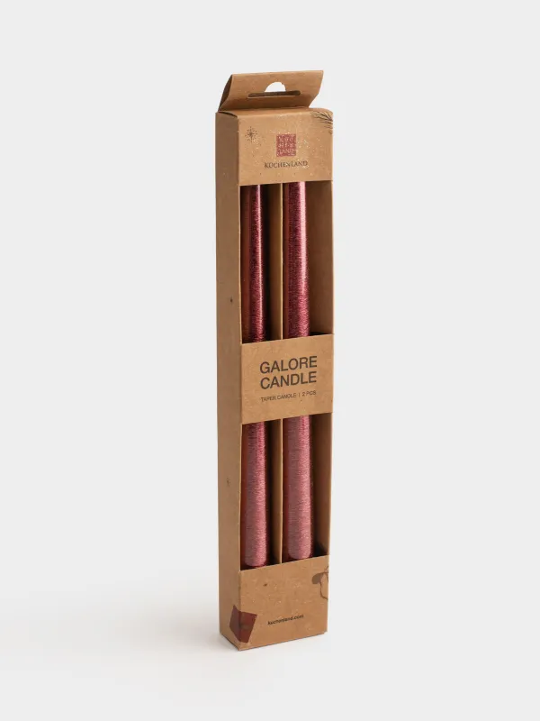 Свеча, 25 см, 2 шт, тонкая, Galore candle, image-4