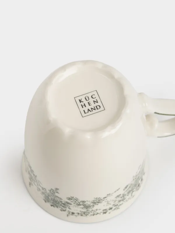 Кружка, 430 мл, Зеленые цветы, Green lace, image-4