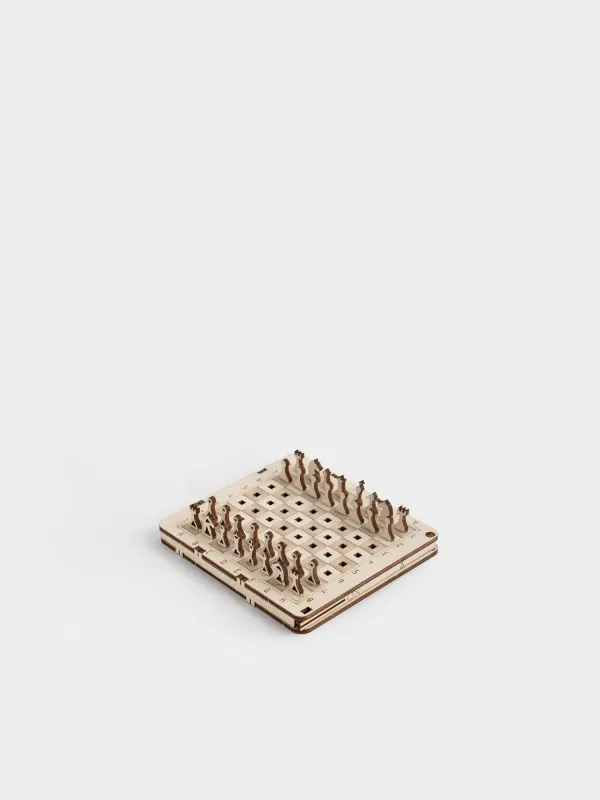 Игра настольная, 11х10 см, шашки/шахматы/крестики-нолики, дерево, Hobby light, image-0