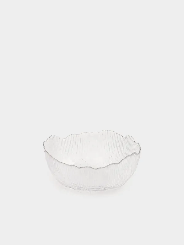 Салатник, 20х9 см, с серебристым кантом, Argos silver, image-1