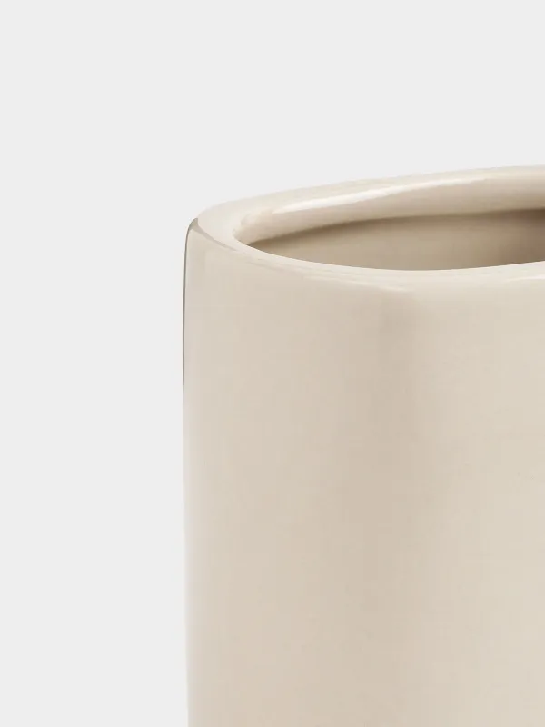 Стакан для ванной комнаты, 10 см, керамика, бежевый, Nira, image-2
