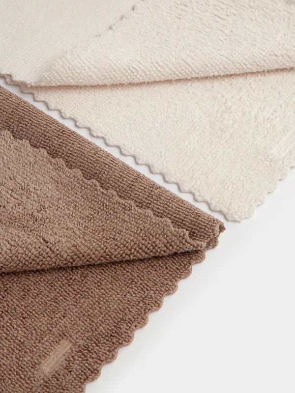 Тряпка для уборки, 32х32 см, 2 шт, с ворсом, Beige clean, image-3