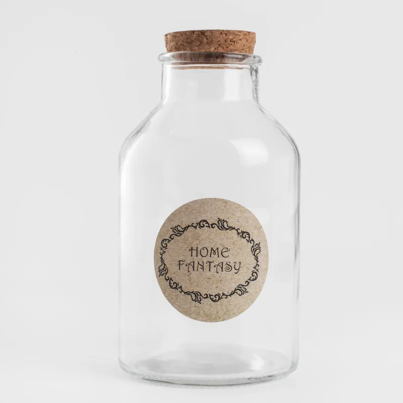 Банка для сыпучих продуктов, 750 мл, стекло/пробка, Clear cork, image-3