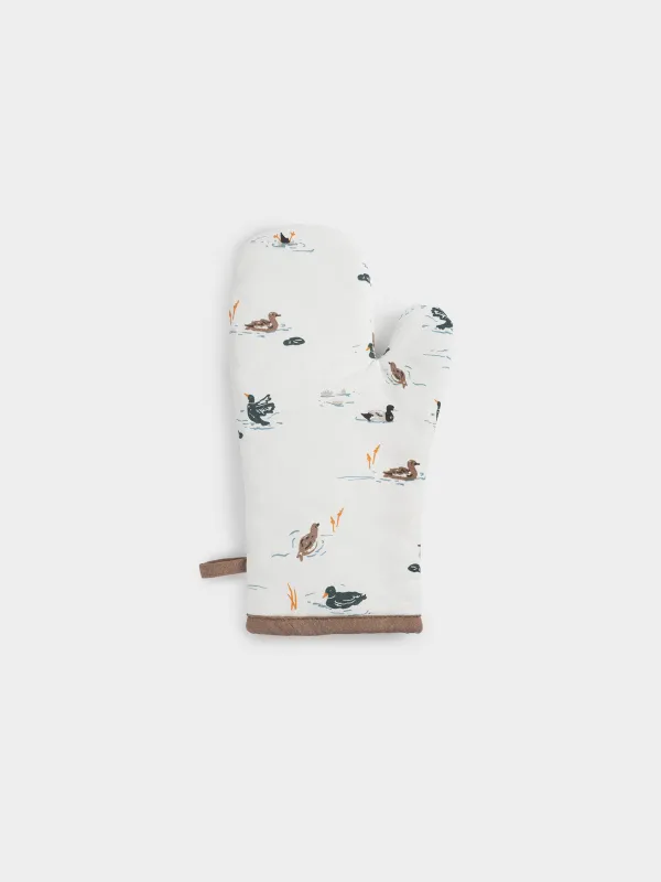 Прихватка-варежка, молочная, Ducks in pond, image-4