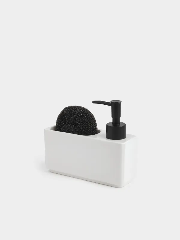 Диспенсер для моющего средства, 400 мл, с губкой, Ceramo, image-3