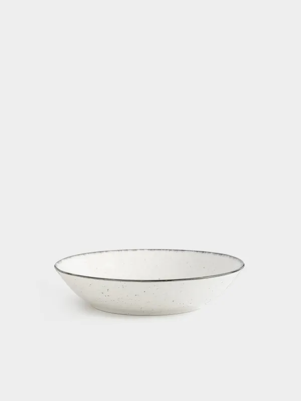 Сервиз обеденный, 6 перс, 18 пр, керамика R, бело-серый, в крапинку, Roxas, image-5