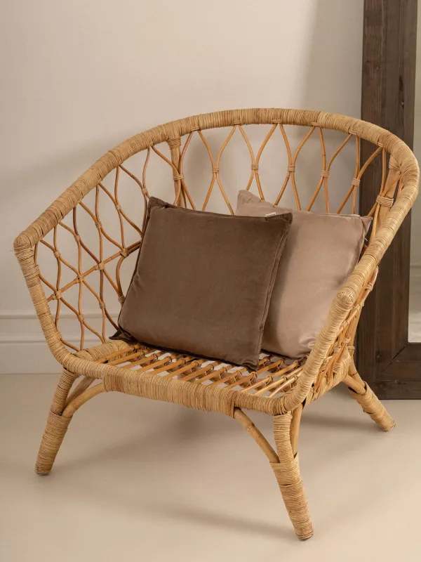 Подушка декоративная, 45х45 см, вельвет, песочная, Silk velvet, image-5