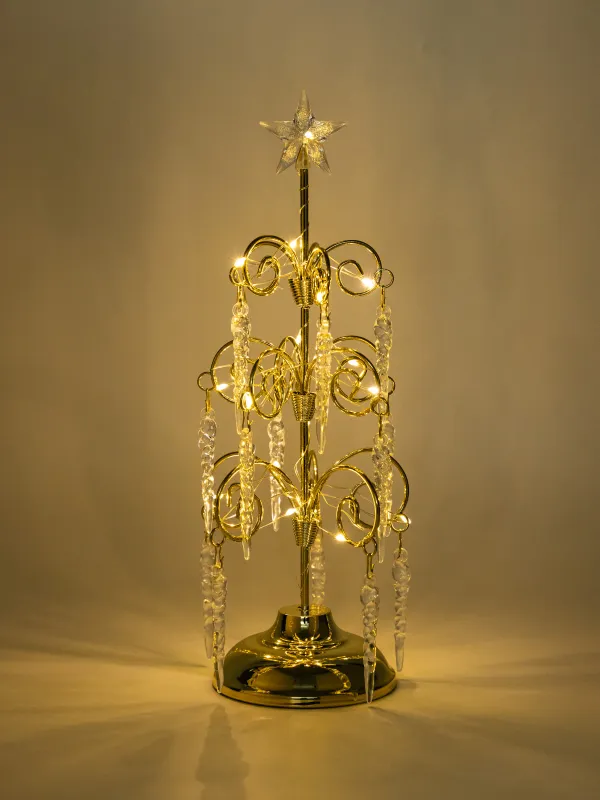 Статуэтка с подсветкой, 29 см, металл/акрил, Champagne style, image-4