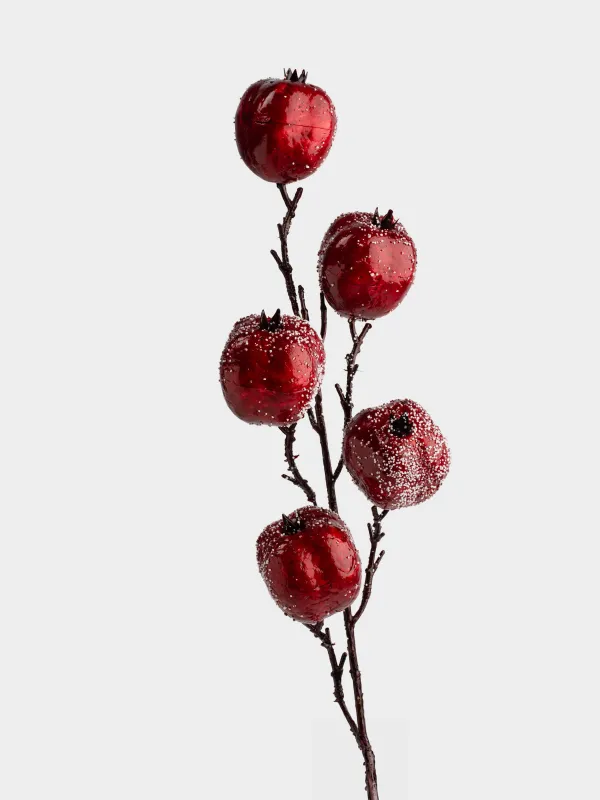 Ветка декоративная, 65 см, пенопласт, Гранаты, Garnet decor, image-1