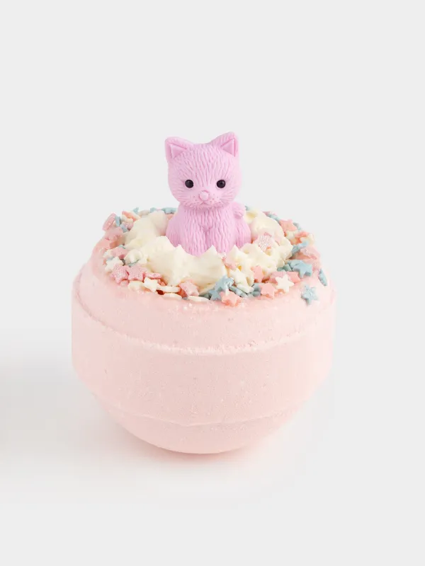 Бомбочка для ванны, 130 гр, с игрушкой, в ассортименте, Ягодный микс, Кошечка, Cat, image-0