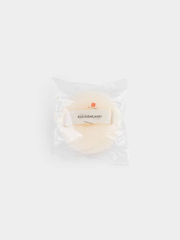 Мочалка для мытья тела, 11 см, отшелушивающая, с держателем, полиамид, бежевая, Rayon spa, image-4