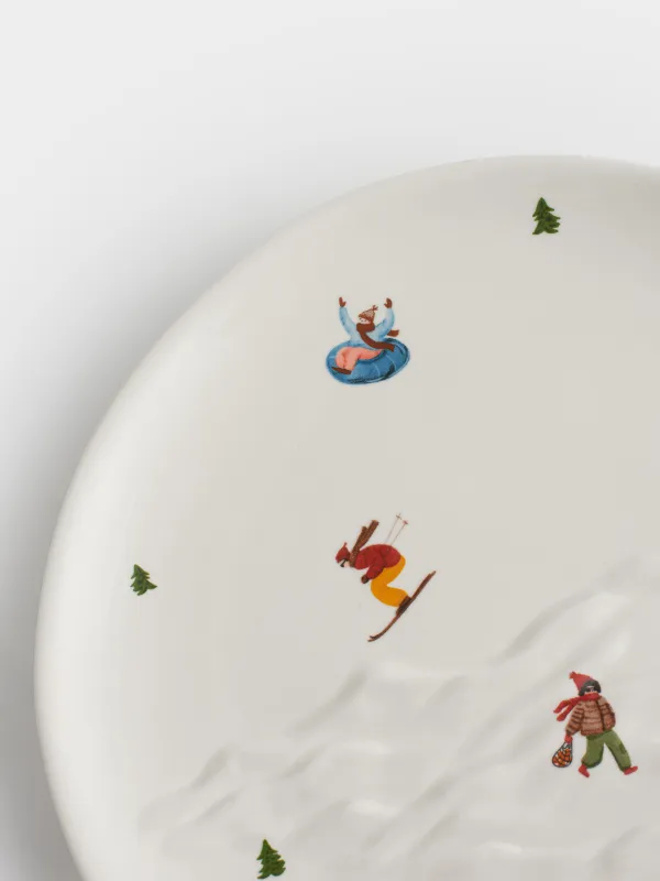 Блюдо, 24 см, Зимние каникулы, Skiers, image-3