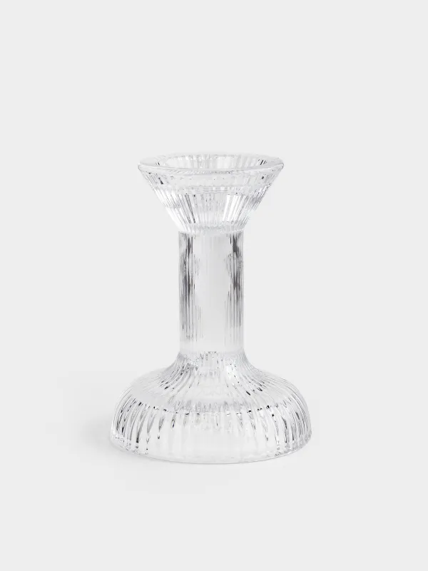 Подсвечник, 12 см, для одной свечи, на ножке, стекло, Ribedic, image-0