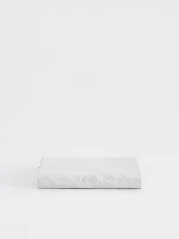 Скатерть, 160х160 см, жаккард, полиэстер, белая, Ветви, Patterned branches, image-6